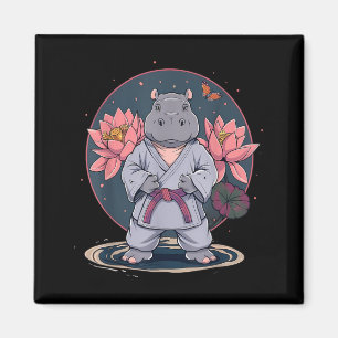 Judo Nilpferd Natur Kickboxen Taekwondo Kampfsport Magnet