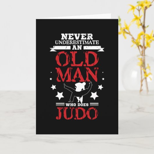 Judo Old Man Karte (Gelbe Blume)