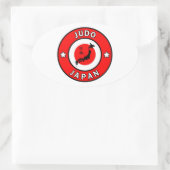 Judo Ovaler Aufkleber (Tasche)