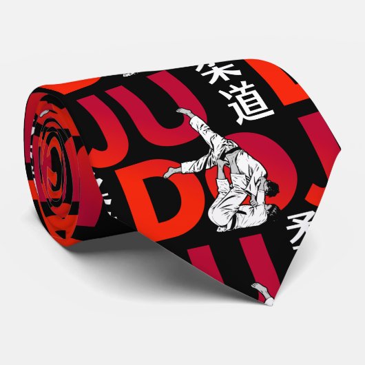 Judo Pattern - Bold and Dynamic Krawatte (Gerollt)