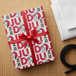 Judo Pattern - Kanji, Judoka Geschenkpapier