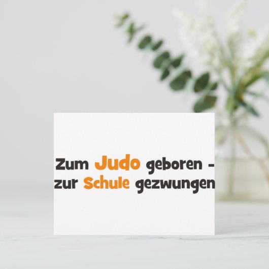 Judo Postkarte (Stehend Vorderseite)