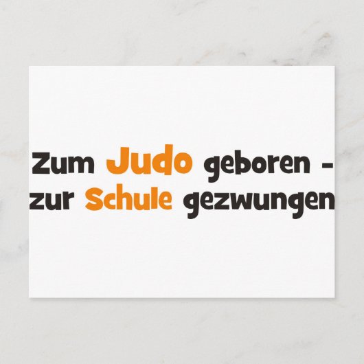 Judo Postkarte (Vorderseite)