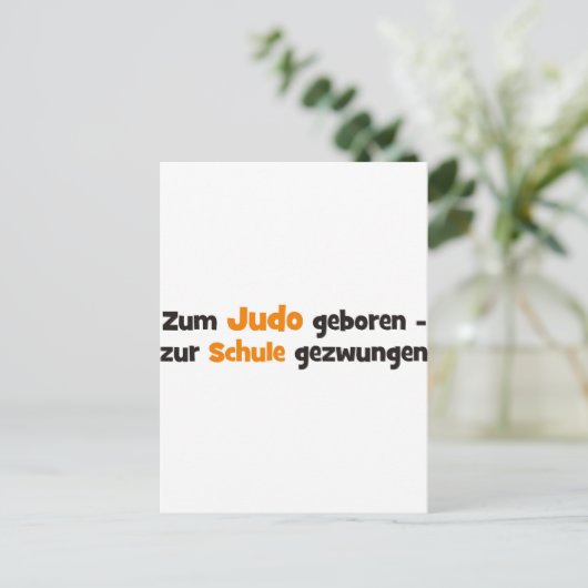 Judo Postkarte (Stehend Vorderseite)