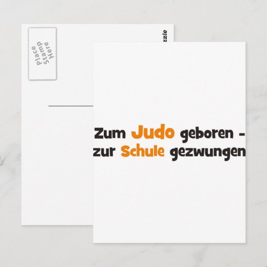 Judo Postkarte (Vorne/Hinten)