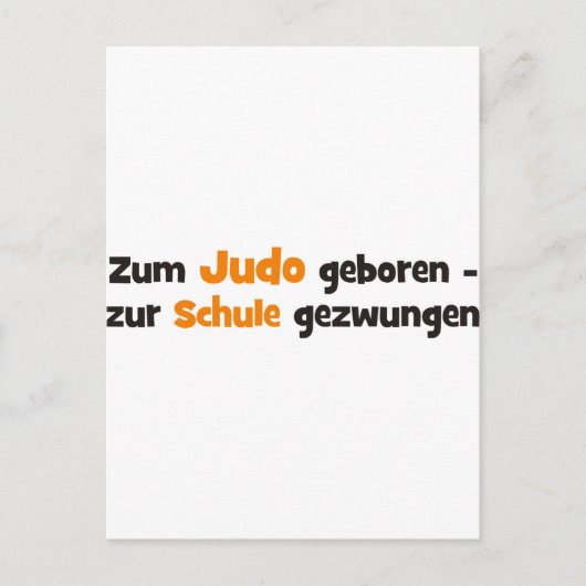 Judo Postkarte (Vorderseite)
