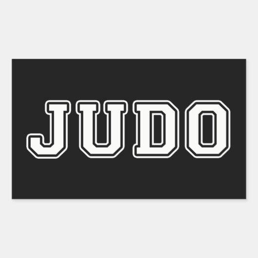 Judo Rechteckiger Aufkleber (Vorderseite)