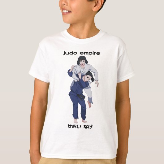 Judo-Reich-Mädchen Seoi Nage T-Shirt (Vorderseite)