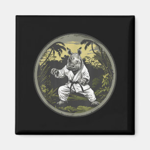 Judo Rhino Nature Kickboxen Taekwondo Kampfsport Magnet