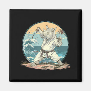 Judo Rhino Nature Kickboxen Taekwondo Kampfsport Magnet