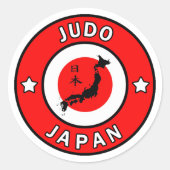 Judo Runder Aufkleber (Vorderseite)
