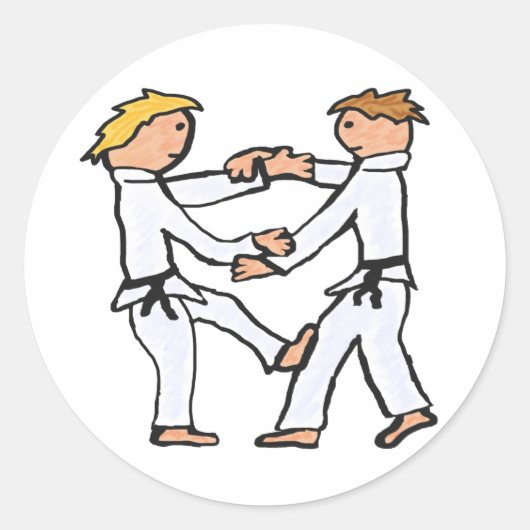 Judo Runder Aufkleber (Vorderseite)