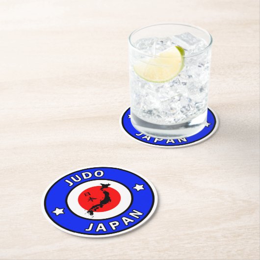 Judo Runder Pappuntersetzer (Vor Ort)