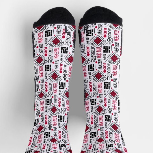 Judo - sauberes modernes geometrisches Muster Socken (Oben)
