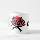Judo - Schwarzer Gürtel - aufgehende Sonne Kaffeetasse (Vorderseite Links)
