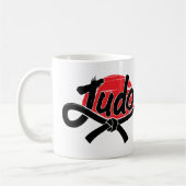Judo - Schwarzer Gürtel - aufgehende Sonne Kaffeetasse (Links)