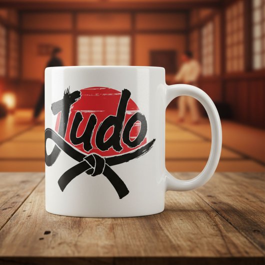 Judo - Schwarzer Gürtel - aufgehende Sonne Kaffeetasse