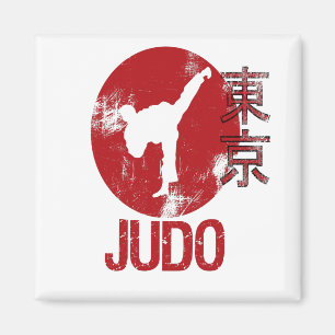 Judo Sport Japanisches ästhetisches Tokyo Flag Ges Magnet