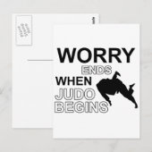 Judo T Shirt Design Postkarte (Vorne/Hinten)