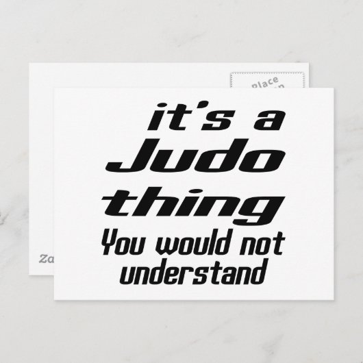 Judo Thing Designs Postkarte (Vorne/Hinten)