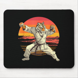 Judo Tiger Strand Sonnenuntergang Taekwondo Kickbo Mousepad