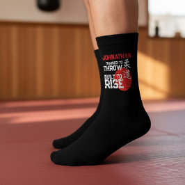 Judo - Trainiert zu Werfen - Gebaut zum Aufstieg Socken