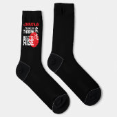 Judo - Trainiert zu Werfen - Gebaut zum Aufstieg Socken (Rechts)