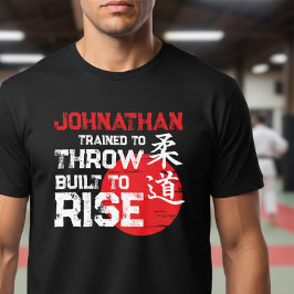 Judo - Trainiert zu werfen - Gebaut zum Aufstieg Tri-Blend Shirt