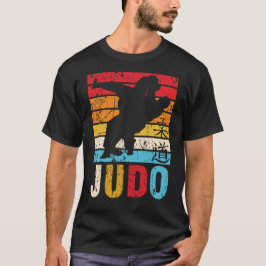 Judo Ura Nage Judoka Retro Sunset T-Shirt