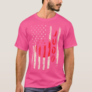 Judo Usa American Japan Flag Judoka Japanischer Ma T-Shirt