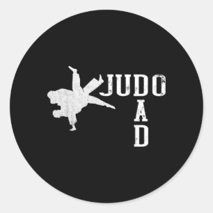Judo-Vater Judoist Jacke Wrestling Martial Arts Runder Aufkleber