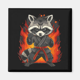 Judo Waschbär Natur Kickboxen Taekwondo Kampfsport Magnet