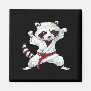 Judo Waschbär Natur Kickboxen Taekwondo Kampfsport Magnet