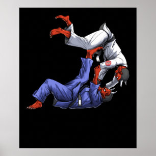 Judo Wrestling Demons Oni Poster
