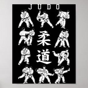 Judo-Wurf Sweep MMA Mixed Martial Arts Kanji Gi Poster