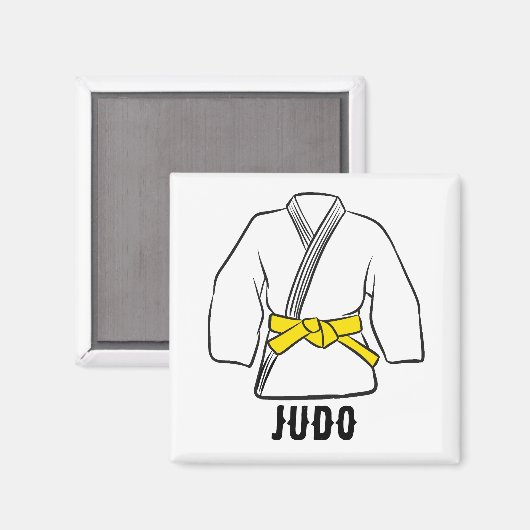 Judo Yellow Belt Werbeaktion Celebration Magnet (Vorderseite/Rückseite)