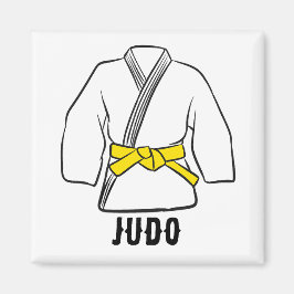 Judo Yellow Belt Werbeaktion Celebration Magnet