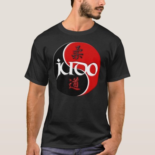 Judo Yin Yang Dunkelheits-T - Shirt (Vorderseite)