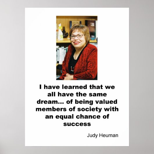 Judy Heuman Poster (Vorne)