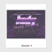 Judy Name Vorname lila retro Sticker Geburtstag (Blatt)