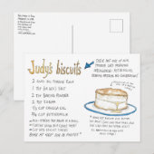 Judy's Biscuit Rezept Postkarte (Vorne/Hinten)