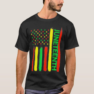 Jüdzehnte in Flag für Schwarze Geschichte Tag Schw T-Shirt