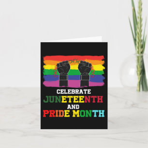 Jüdzehnte und Gay Pride Monat feiern Black Pri Karte