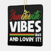 Jüdzehnte Vibes - Freiheitstag 1865 Schwarze Gesch Keramikornament (Links)