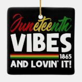 Jüdzehnte Vibes - Freiheitstag 1865 Schwarze Gesch Keramikornament (Rückseite)