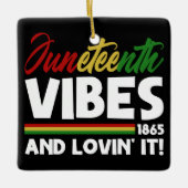 Jüdzehnte Vibes - Freiheitstag 1865 Schwarze Gesch Keramikornament (Vorderseite)