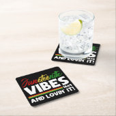 Jüdzehnte Vibes - Freiheitstag 1865 Schwarze Gesch Rechteckiger Pappuntersetzer (Vor Ort)