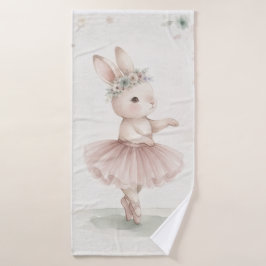 Juego de toallas infantiles con conejita tierna badhandtuch set