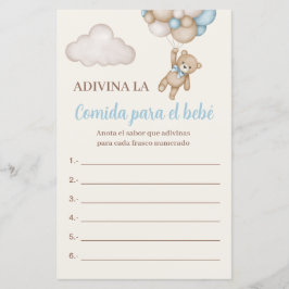 Juego para Baby Shower Adivina la comida
