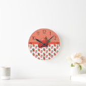 Juerful Juicy Strawberry Runde Wanduhr (Zuhause)
